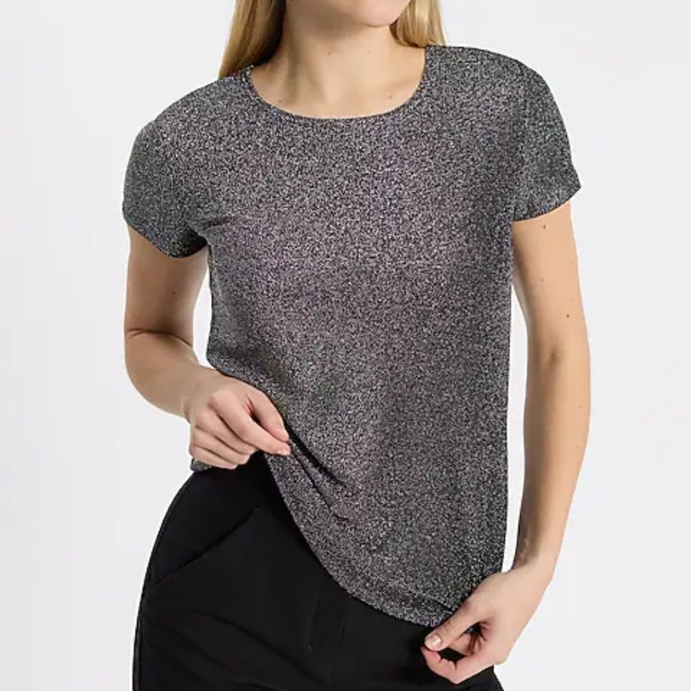 NWT Express Shine Crew Neck Short Sleeve Tee